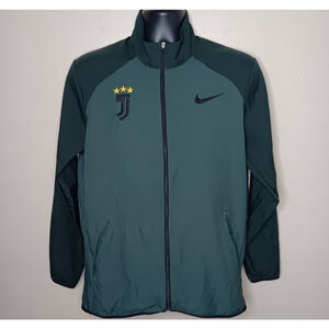 Juventus FC Men's Medium Track Jacket Soccer Football Nike Team Dry Green